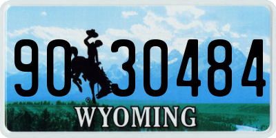 WY license plate 9030484