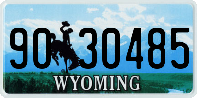 WY license plate 9030485