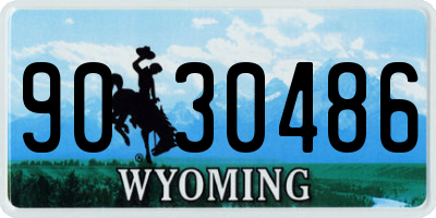 WY license plate 9030486