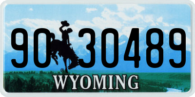 WY license plate 9030489