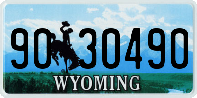WY license plate 9030490
