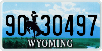 WY license plate 9030497