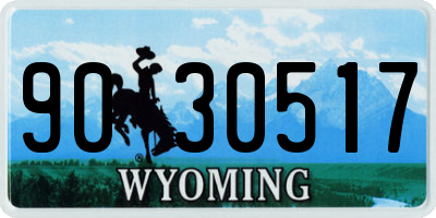 WY license plate 9030517