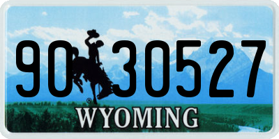 WY license plate 9030527