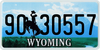WY license plate 9030557