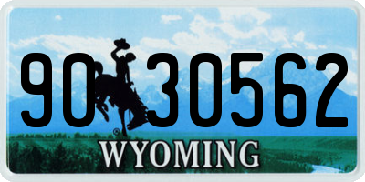 WY license plate 9030562