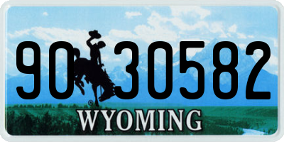 WY license plate 9030582