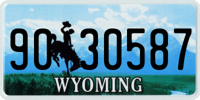 WY license plate 9030587