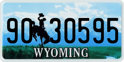 WY license plate 9030595