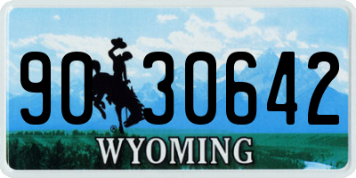 WY license plate 9030642