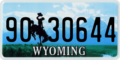 WY license plate 9030644