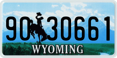WY license plate 9030661