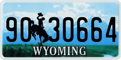 WY license plate 9030664