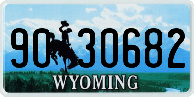 WY license plate 9030682