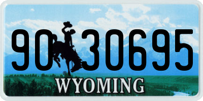WY license plate 9030695