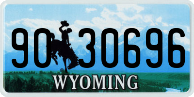 WY license plate 9030696