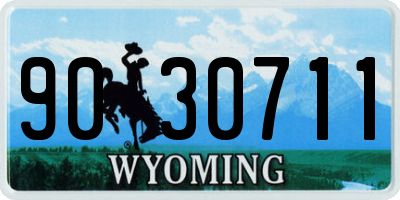 WY license plate 9030711