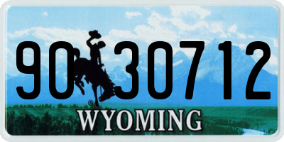 WY license plate 9030712