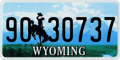 WY license plate 9030737