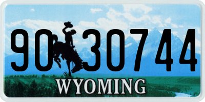 WY license plate 9030744