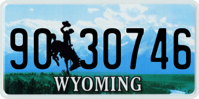 WY license plate 9030746