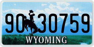 WY license plate 9030759