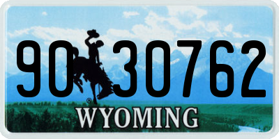 WY license plate 9030762