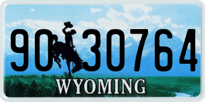 WY license plate 9030764