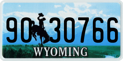 WY license plate 9030766