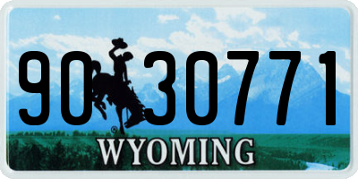 WY license plate 9030771