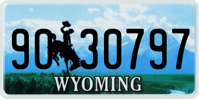 WY license plate 9030797