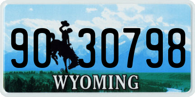 WY license plate 9030798