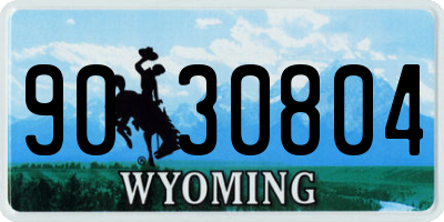 WY license plate 9030804