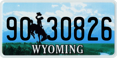 WY license plate 9030826