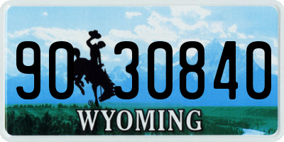 WY license plate 9030840