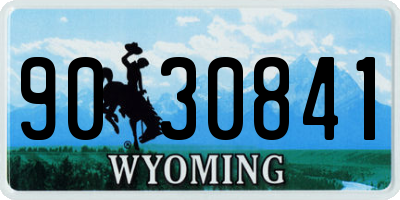 WY license plate 9030841
