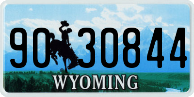 WY license plate 9030844