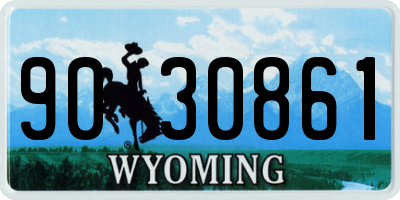 WY license plate 9030861