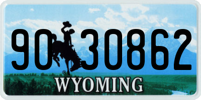 WY license plate 9030862