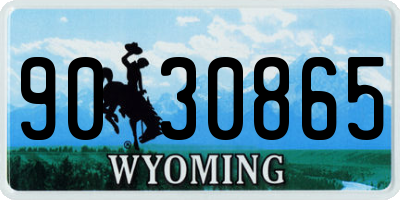 WY license plate 9030865