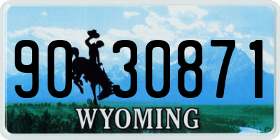 WY license plate 9030871