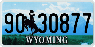 WY license plate 9030877