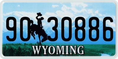 WY license plate 9030886