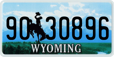 WY license plate 9030896