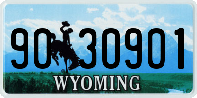 WY license plate 9030901