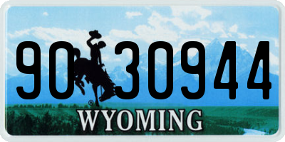 WY license plate 9030944