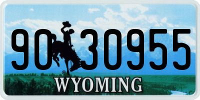 WY license plate 9030955