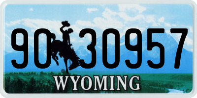 WY license plate 9030957