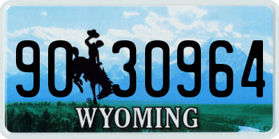 WY license plate 9030964
