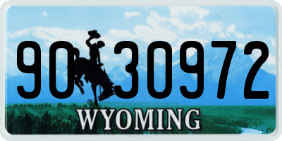 WY license plate 9030972